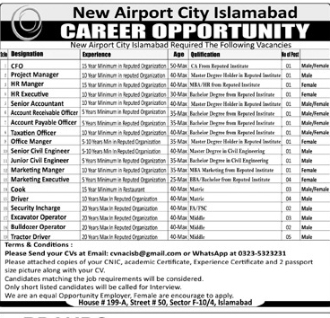 New Air Port City Islamabad Jobs 2023 Airport City