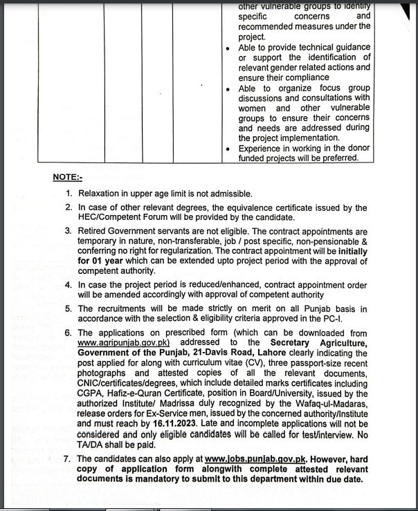 4444 Agriculture Department Punjab