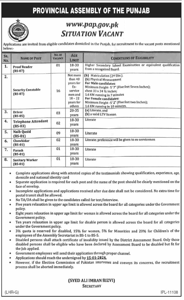 1 1 1 Provincial Assembly Punjab