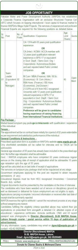 WAPDA Jobs 2024 Advertisement 3 wapda