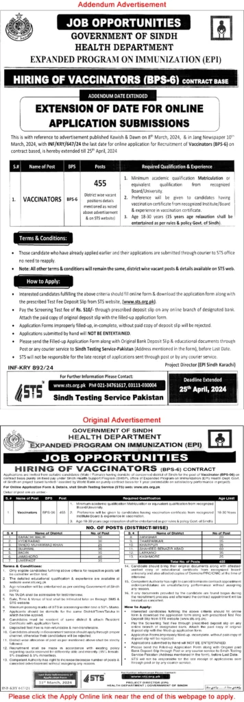 Ad Dawn Job 20240331 004 Sindh Health Department jobs